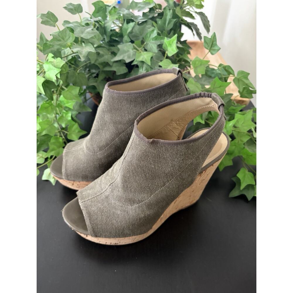 STUART WEITZMAN PLATFORM CORK HEELS SLIDES SLINGB… - image 1